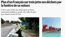 Écologie : plus d'un Français sur trois jette ses déchets par la fenêtre de sa voiture