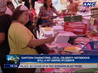 Cartoon characters, local celebrity notebooks still a hit among students