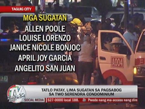 3 dead, 5 hurt in Two Serendra blast