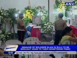 Remains of soldiers slain in Sulu to be brought home to their hometowns