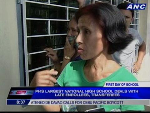 Ph's largest national high school deals with late enrollees, transferees