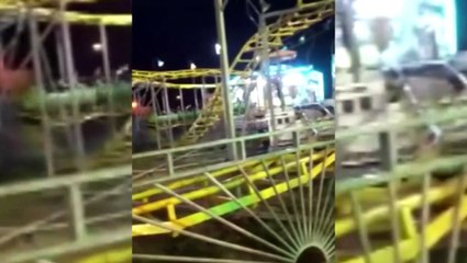 Vídeo mostra brinquedo descarrilhando em Cianorte-PR