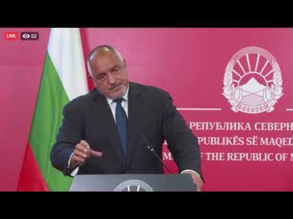 Борисов: Згрешив кога реков северномакедонци, требаше - граѓани на Северна Македонија