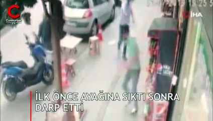 Sokak ortasında ilk önce ayağına sıktı, daha sonra darp etti