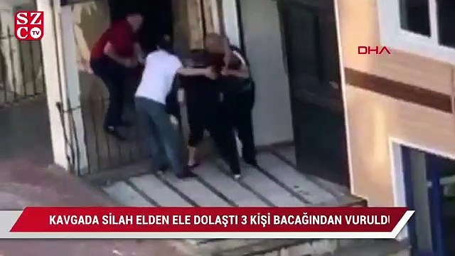 Kavgada silah elden ele dolaştı 3 kişi bacağından vuruldu