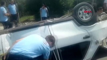 MERSİN 6 takla atan araçtan sağ çıktı