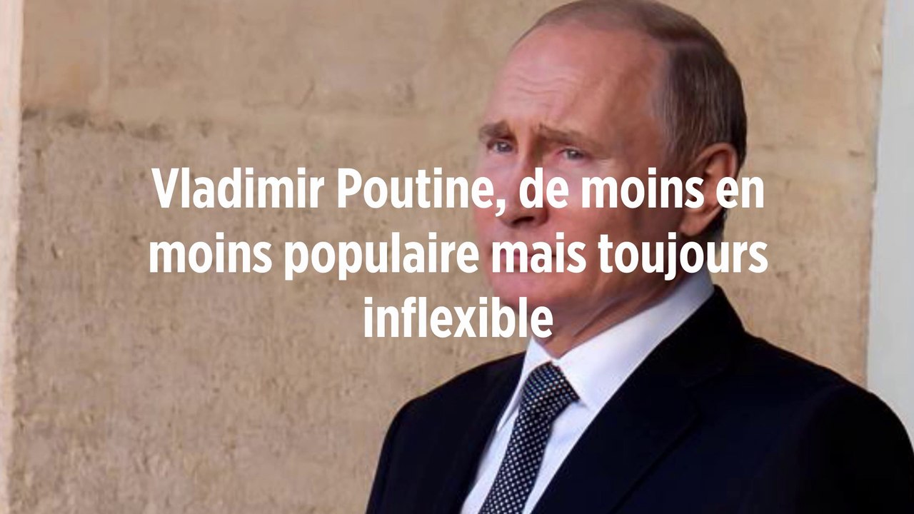 Vladimir Poutine, de moins en moins populaire mais toujours inflexible