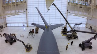 Weighing 2500 Pounds, 25 Feet Tall Kc-135 Tail Rudder Replacement