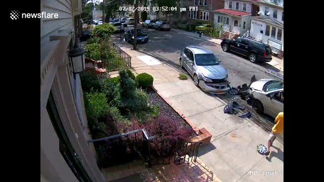Driver who 'had a few' slams into parked car on New York street