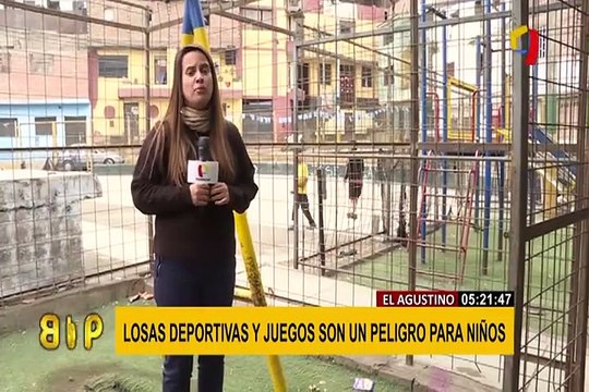 El Agustino: losas deportivas y juegos recreativos son un riesgo para niños