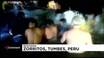 شاهد: صيادون يساهمون في عملية إنقاذ حوت بطول عشرة أمتار من نوع هامباك في بيرو