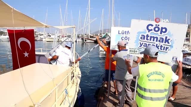 Bodrum'da hükümlüler kıyı ve çevre temizliği yaptı