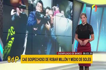 Sospechoso de robo de más de S/ 1 millón en banco fue trasladado a la Dirincri
