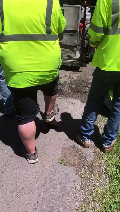 Street Repair - large potholde