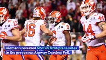 Clemson Tops Preseason Coaches Poll for First Time in School History