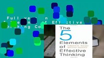 Full version  The 5 Elements of Effective Thinking Complete