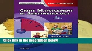 [FREE] Crisis Management in Anesthesiology, 2e