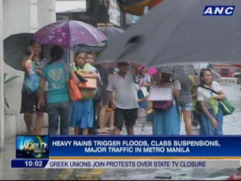Heavy rains, floods hit parts of Metro Manila