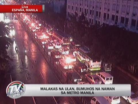 Heavy rains fall anew on Metro Manila