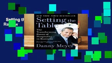 Setting the Table  Review