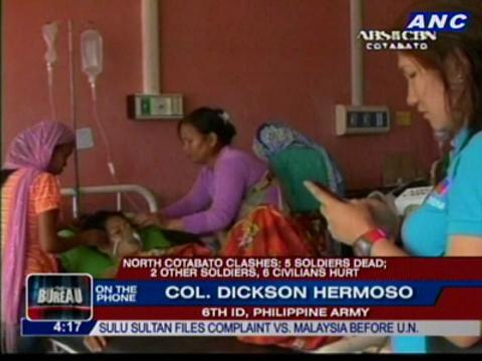 North Cotabato clashes: 5 soldiers dead; 2 other soldiers, 6 civilians hurt
