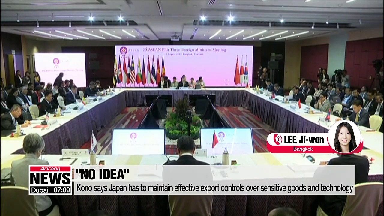 Ministers Kang and Kono have war of words over trade dispute at ASEAN Plus Three meeting
