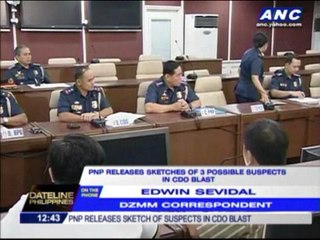 Download Video: PNP releases sketches of CDO blast suspects