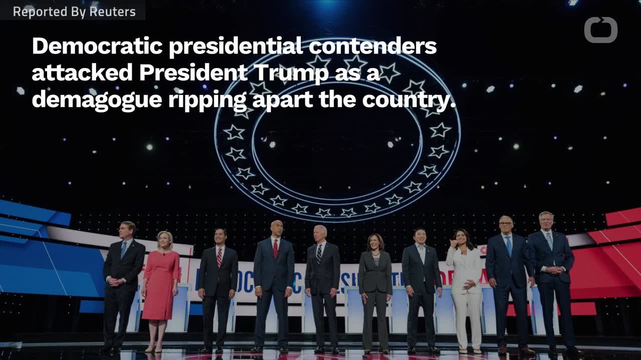 Candidates Attack Trump: Democratic Presidential Debate Opens