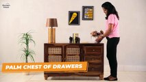 Palm Chest of Drawers (Walnut Finish)