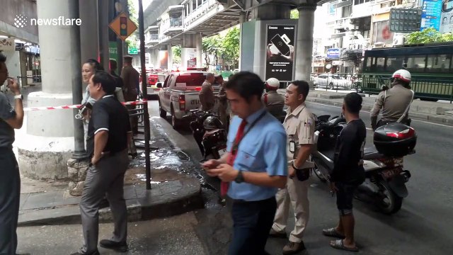 Police remove suspected bomb from busy train station after multiple blasts