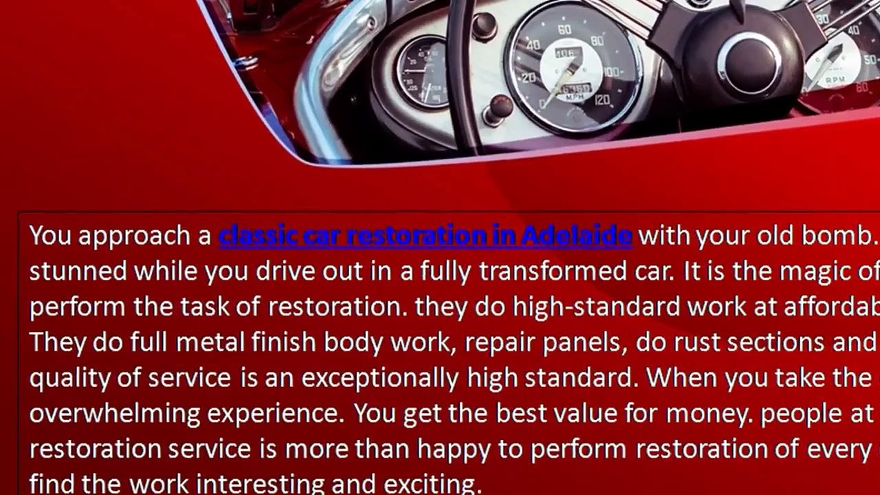 Classic Car Restoration Adelaide - It's a Good Feeling