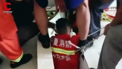 Sirke çukuruna düştü... Dakikalar sonra kurtarıldı