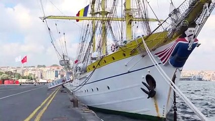 Romanya'nın sembolik gemilerinden 'Mircea' Sarayburnu'nda ziyarete açıldı - İSTANBUL