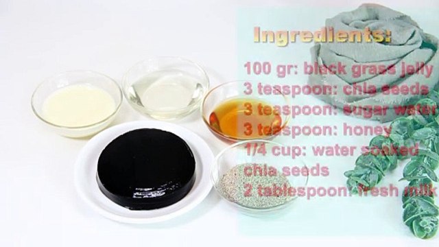 Lose Weight In 30 Days #5- Black Grass Jelly Juice With Chia Seeds