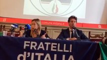 Meloni - Conferenza stampa da Milano (02.08.19)