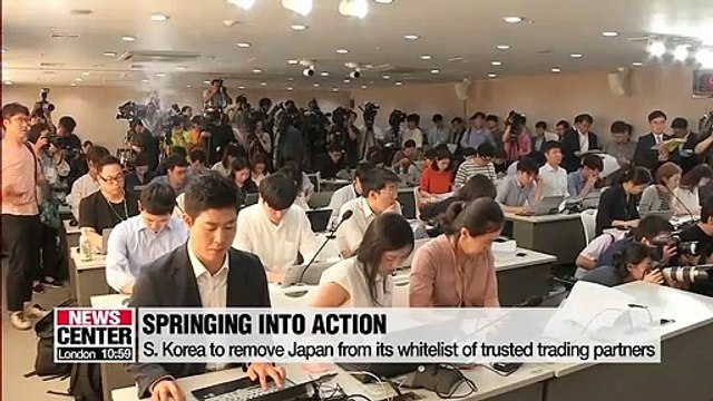 S. Korea to remove Japan from its whitelist of trusted trading partners