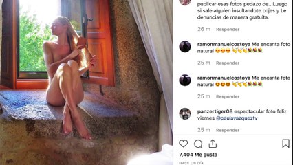 Paula Vázquez sorprende a sus fans con una imagen en la que lo enseña todo