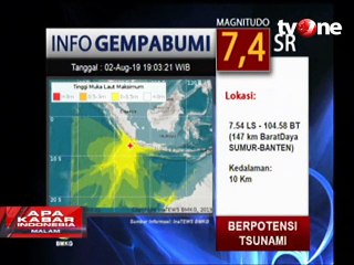 Video herunterladen: Gempa 7,4 SR Guncang Jakarta, Potensi Tsunami