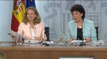 Calviño y Celaá en rueda de prensa tras el Consejo de Ministros