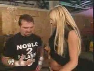 Michelle McCool and Jamie Nobble backstage