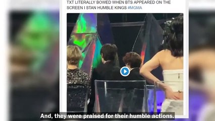 TXT Respect BTS So Much They Bowed At Merely Seeing Them On Screen