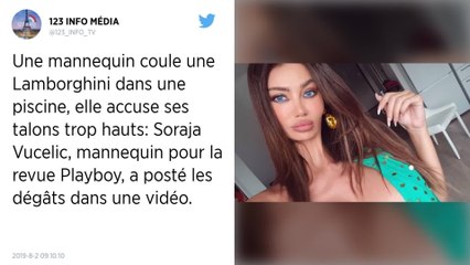 Une mannequin envoie une Lamborghini au fond d’une piscine à cause de « ses talons hauts »