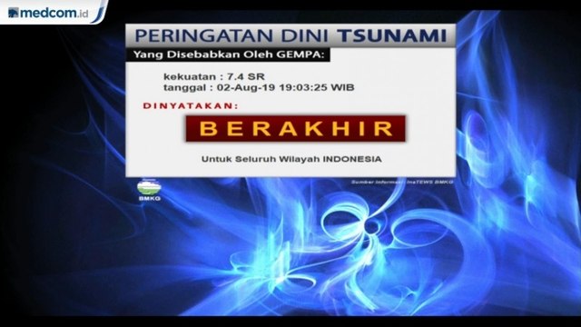 BMKG Cabut Peringatan Potensi Tsunami