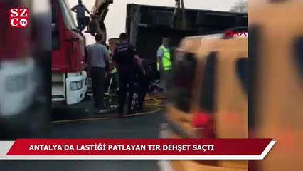 Descargar video: Lastiği patlayan TIR dehşet saçtı!