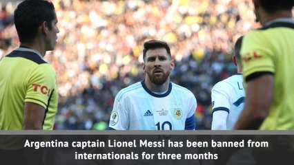 Messi handed three month Argentina ban