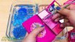 PINK vs BLUE ! Mixing Makeup Eyeshadow into Clear Slime! Special Series #85 Satisfying Slime s
