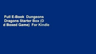 Full E-Book  Dungeons   Dragons Starter Box (D d Boxed Game)  For Kindle