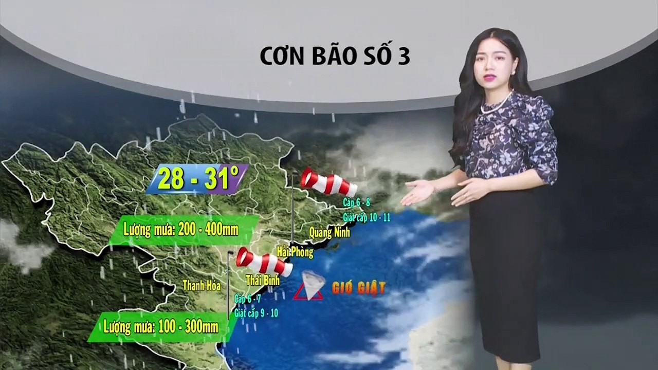 Dự báo thời tiết đêm nay 1/8/2019 và ngày mai 2/8/2019 | Tin bão khẩn cấp, cơn bão số 3 - bão WIPHA