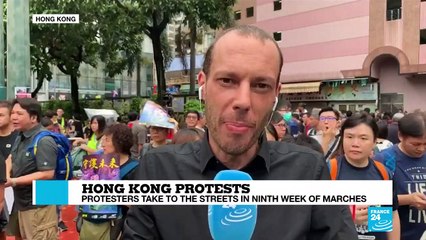 Hong Kong protests France 24 Daniel Quinlan correspondent