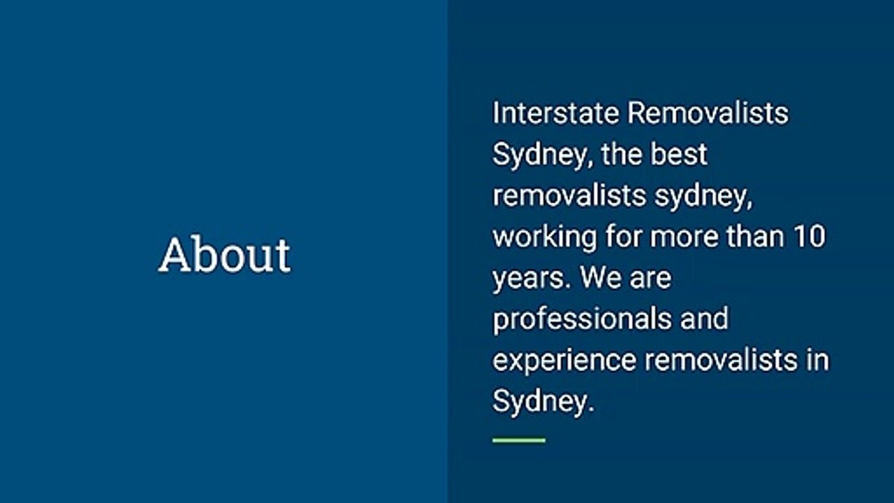 Interstate Removalists Sydney
